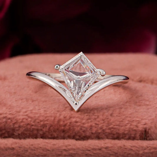 1.30 CT Kite Cut Lab Grown Diamond Solitaire Engagement Ring