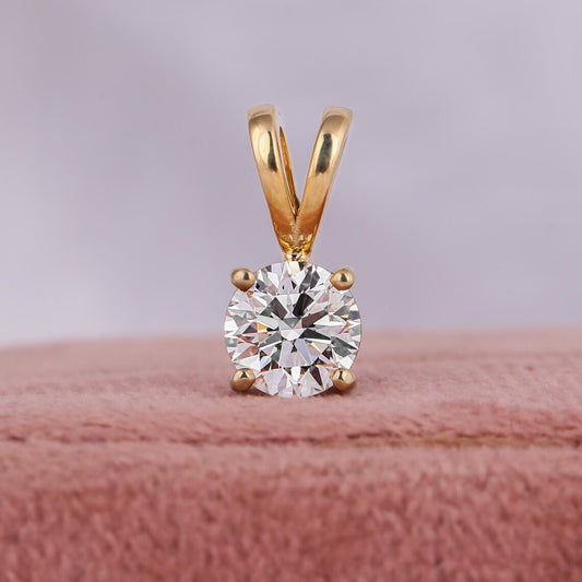 1.00 carat Lab Grown Diamond Solitaire Necklace Pendant