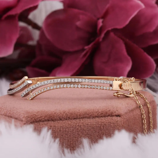 3.00 TCW Round Cut Lab Grown Diamond Bracelet - Everyday Wear Bangle