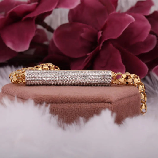 3.50 TCW Round Cut Lab Grown Diamond Men's Cuban Link Bracelet