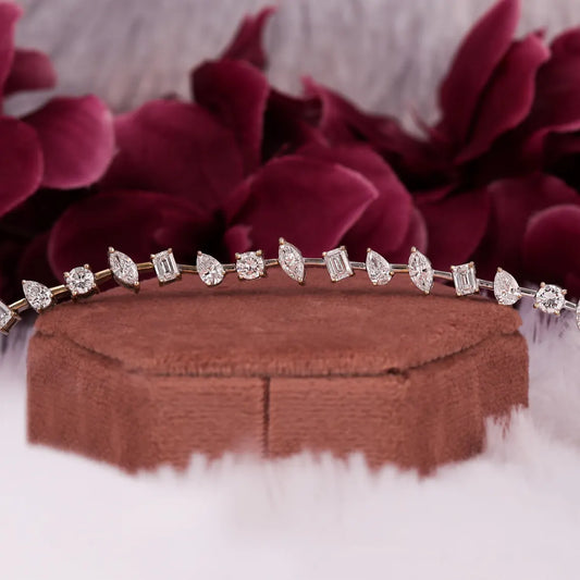 6.00 TCW Multi Cut Lab Grown Diamond Tennis Bracelet
