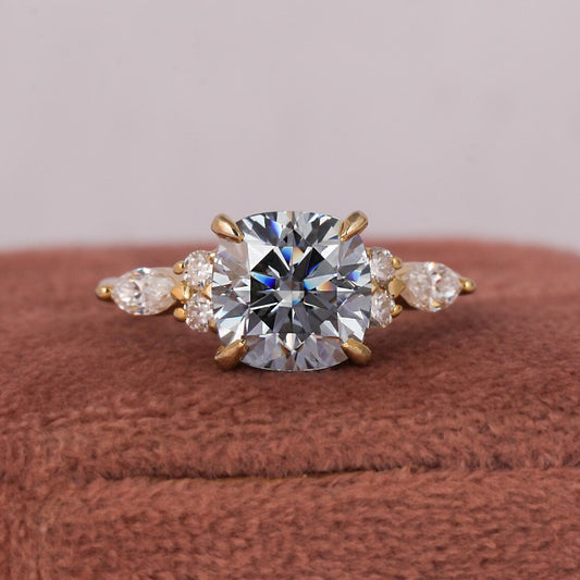 2.00 CT Cushion Cut Lab Grown Diamond Engagement Ring