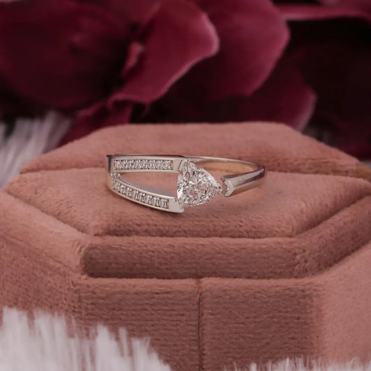 1.00 CT Trillion Cut Lab Diamond Solitaire Engagement Bride Ring