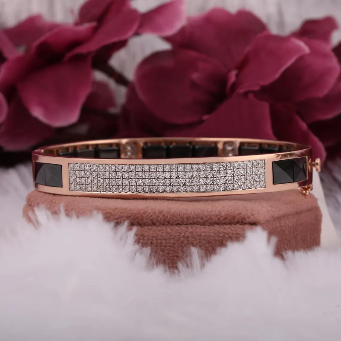 3.00 TCW Round Cut Lab Grown Diamond Bracelet for Men