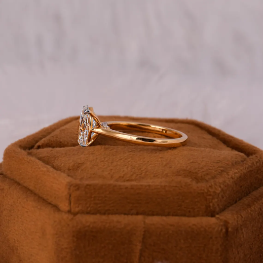 3.00 CT Oval Lab Grown Diamond Hidden Halo Engagement Ring