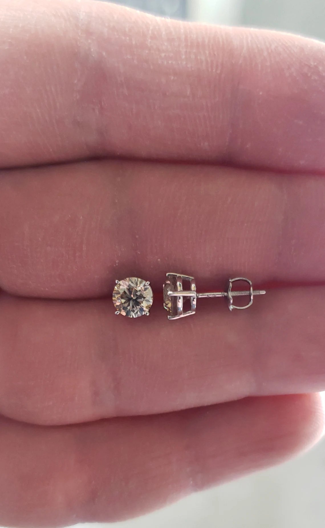 1.50 Ct Diamond Earrings, 14Kt Gold Lab Grown Diamond Earrings