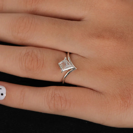 1.30 CT Kite Cut Lab Grown Diamond Solitaire Engagement Ring