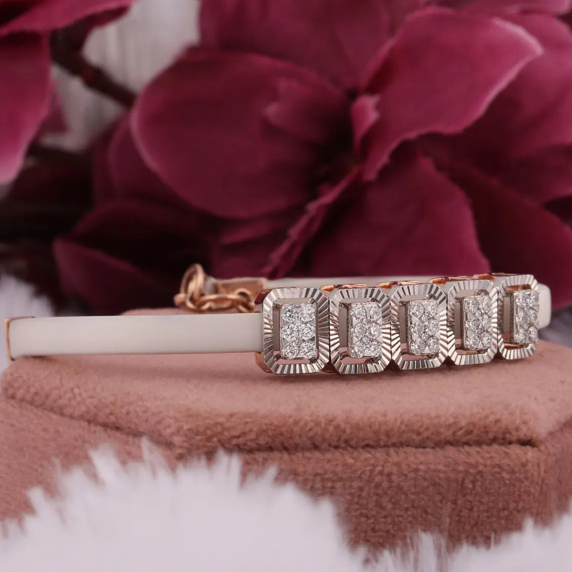 1.50 TCW Round Cut Lab Grown Diamond Tennis Bracelet For Women