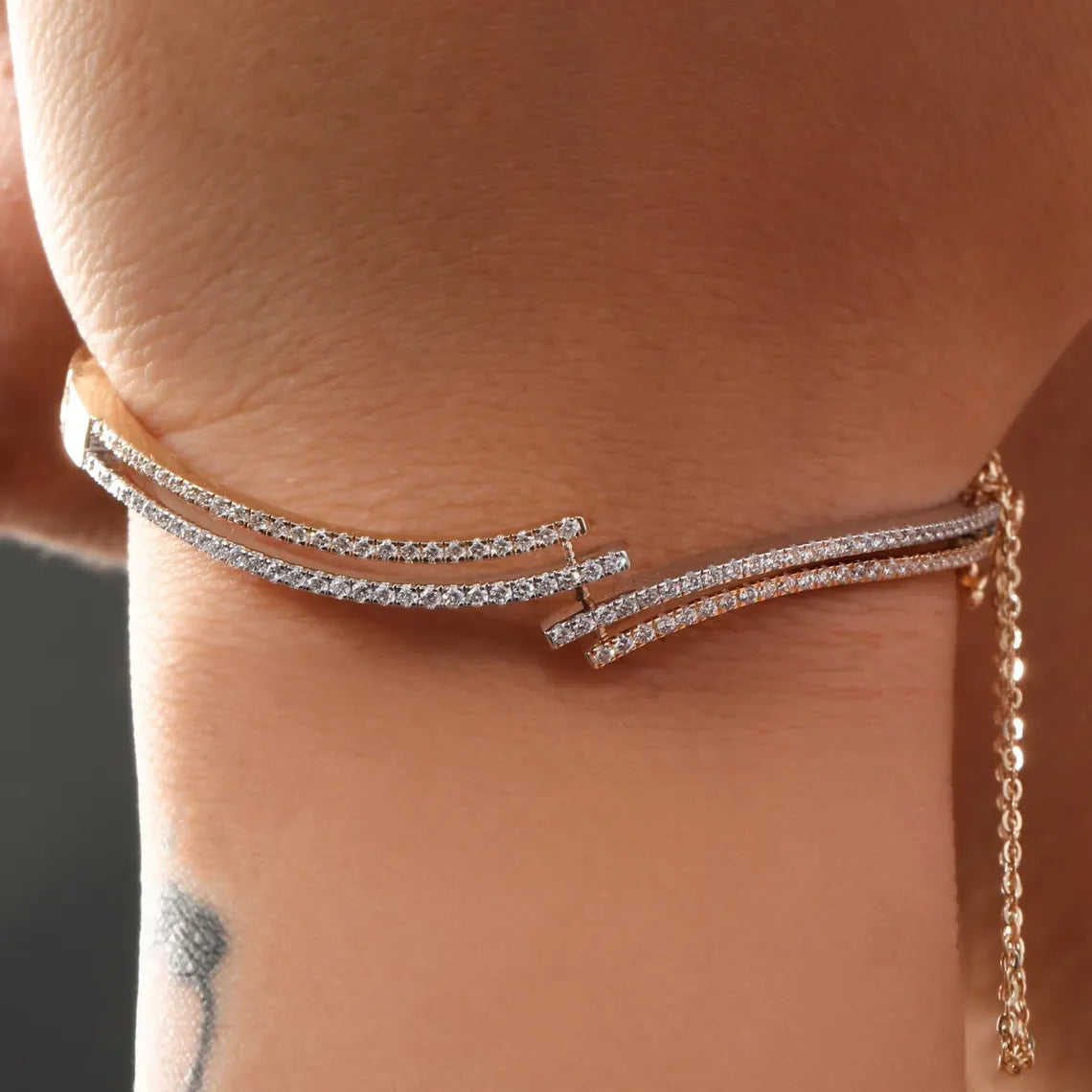 3.00 TCW Round Cut Lab Grown Diamond Bracelet - Everyday Wear Bangle