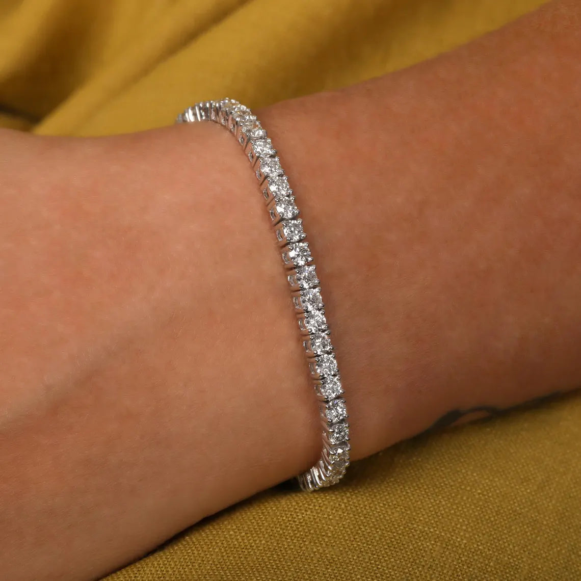 5.00 TCW Round Lab Grown Diamond Tennis Bracelet For Women