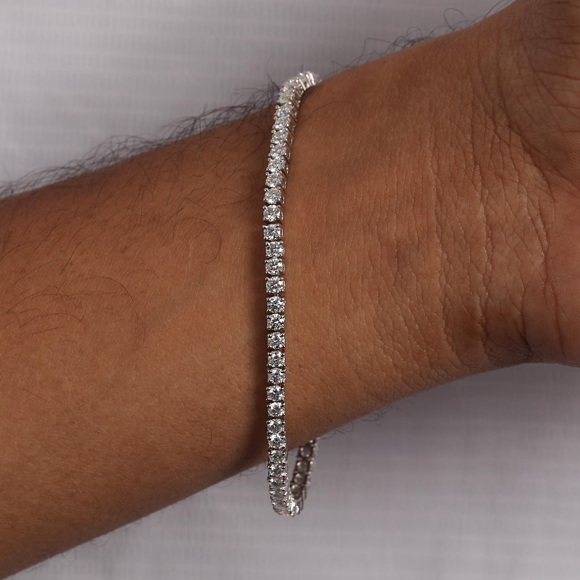 5.80 TCW Round Lab Grown Diamond Prong Set Tennis Bracelet