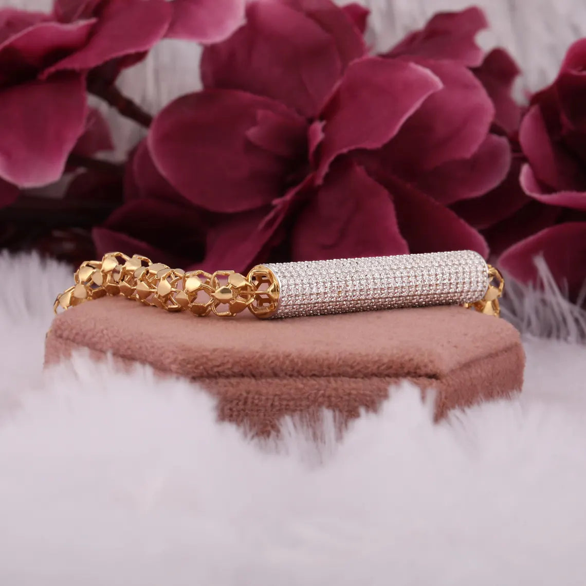 3.50 TCW Round Cut Lab Grown Diamond Men's Cuban Link Bracelet