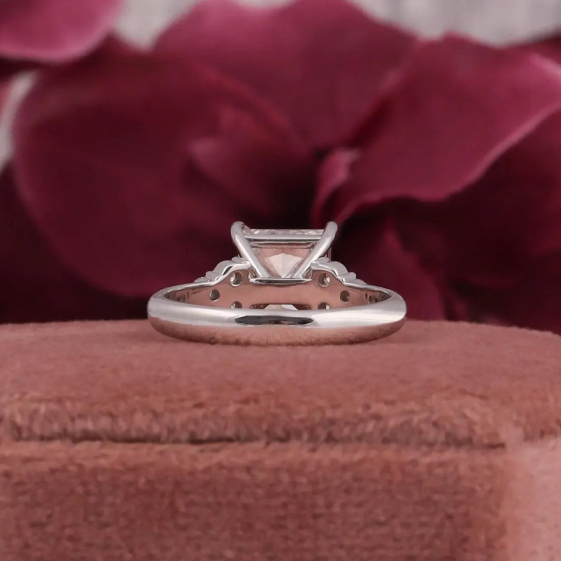 1.00 Carat Princess Cut Lab Grown Diamond Engagement Ring