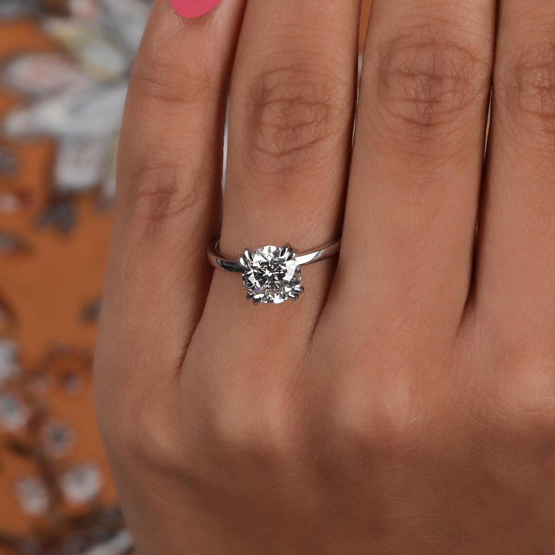 2.00 CT IGI Certified Round Cut Lab Grown Diamond Solitaire Ring