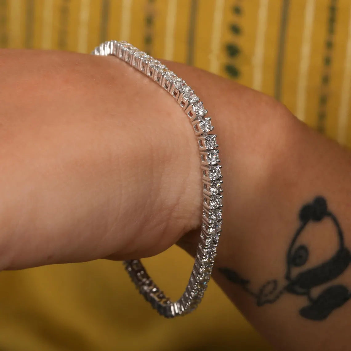 5.00 TCW Round Lab Grown Diamond Tennis Bracelet For Women