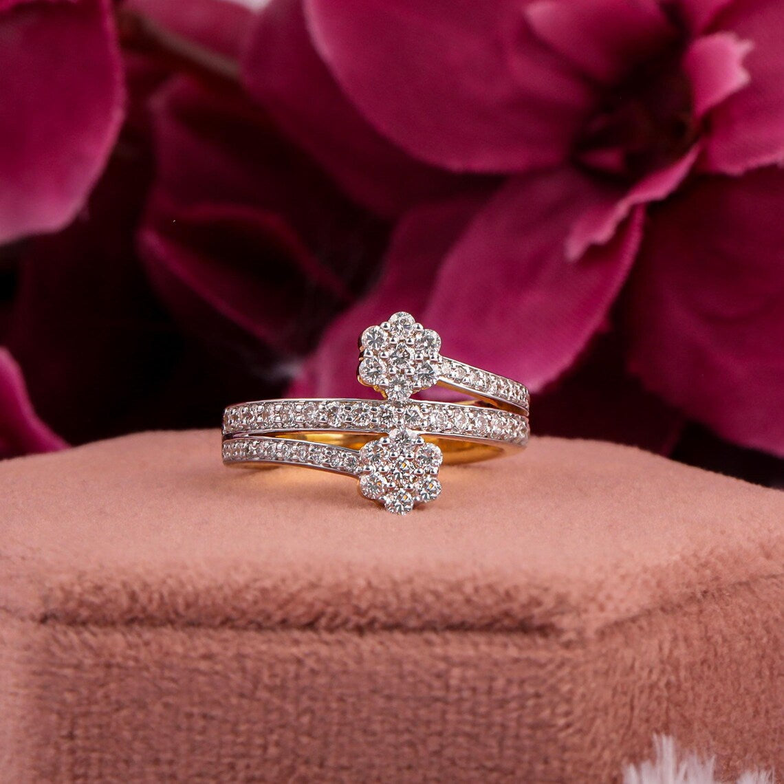 2.00 TCW Round Lab Diamond Art Deco Engagement Ring