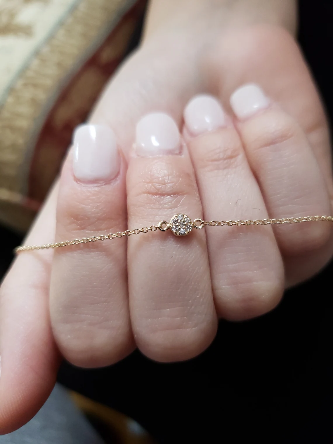 14Kt Gold Diamond Bracelet, Cluster Diamond Bracelet