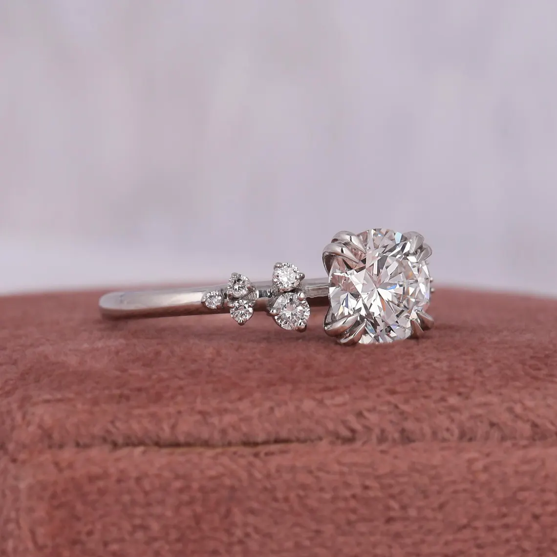 2.00 CT IGI Certified Round Cut Lab Grown Diamond Engagement Ring