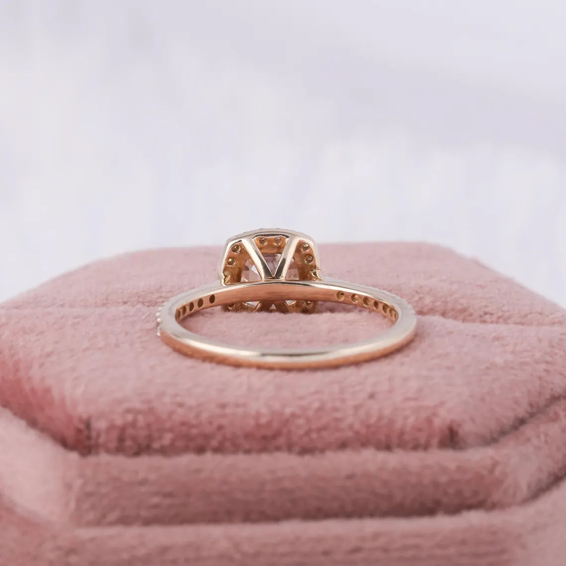 1.50 CT IGI Certified Asscher Cut Lab Diamond Pave Engagement Ring