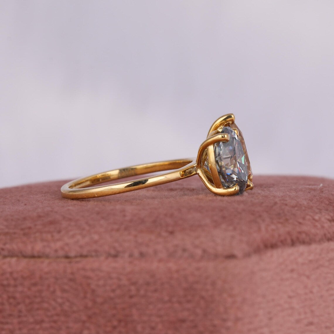 2.50 TCW Pear & Oval Cuts Lab Diamond Toi Et Moi Engagement Ring