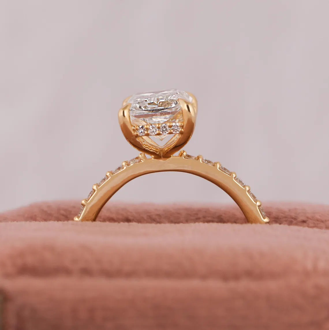 2.00 CT Radiant Cut Lab Grown Diamond Art Deco Engagement Ring