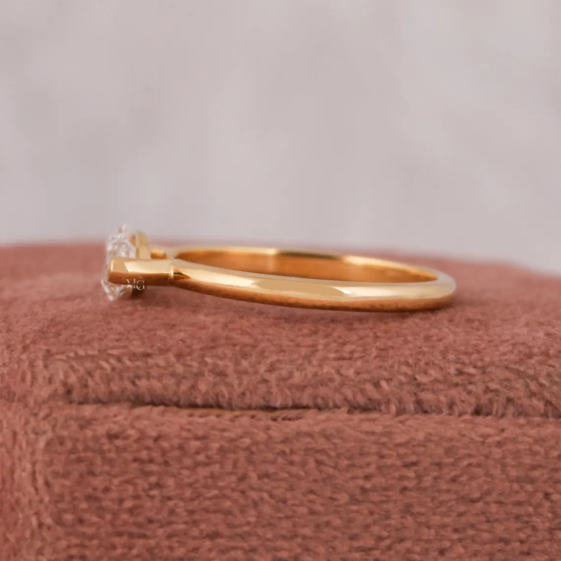 1.00 CT Marquise Cut East-West Lab Grown Diamond Engagement Ring