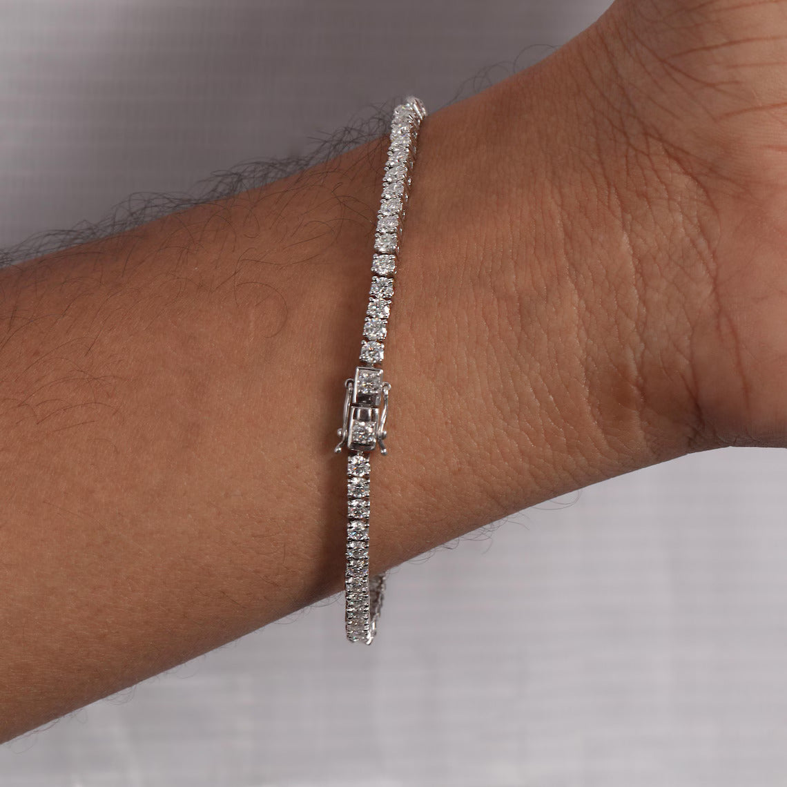 5.80 TCW Round Lab Grown Diamond Prong Set Tennis Bracelet