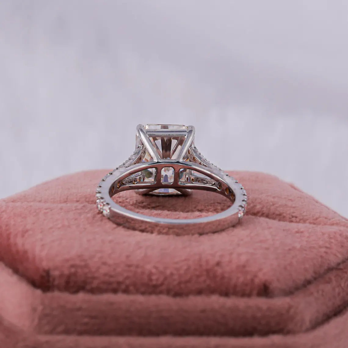 3.50 CT Radiant Split Shank Lab Grown Diamond Engagement Ring - Miyani Jewellers