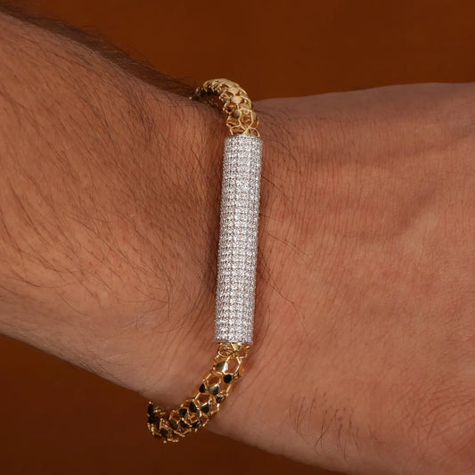 3.50 TCW Round Cut Lab Grown Diamond Men's Cuban Link Bracelet