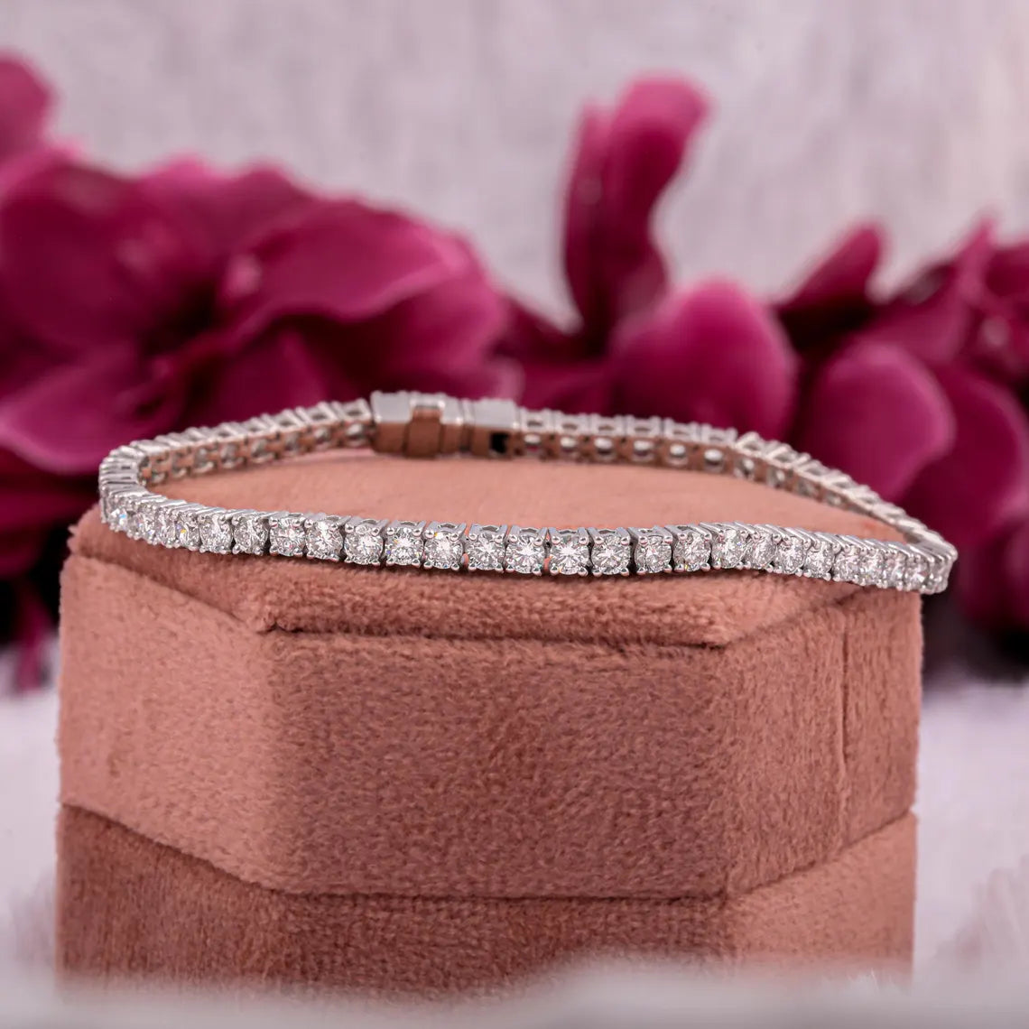 5.00 TCW Round Lab Grown Diamond Tennis Bracelet For Women