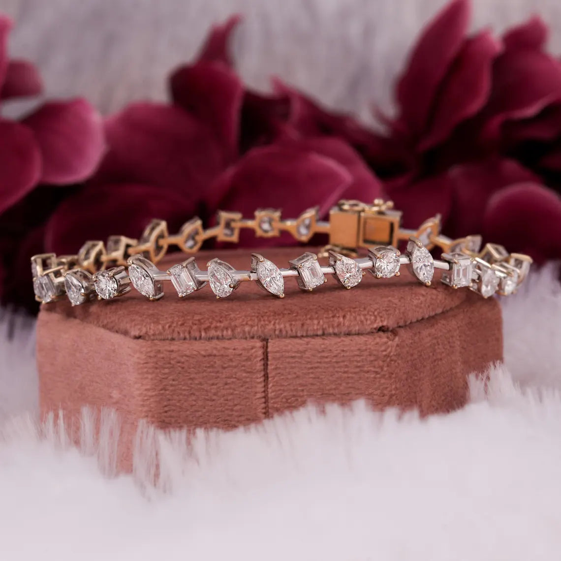 6.00 TCW Multi Cut Lab Grown Diamond Tennis Bracelet