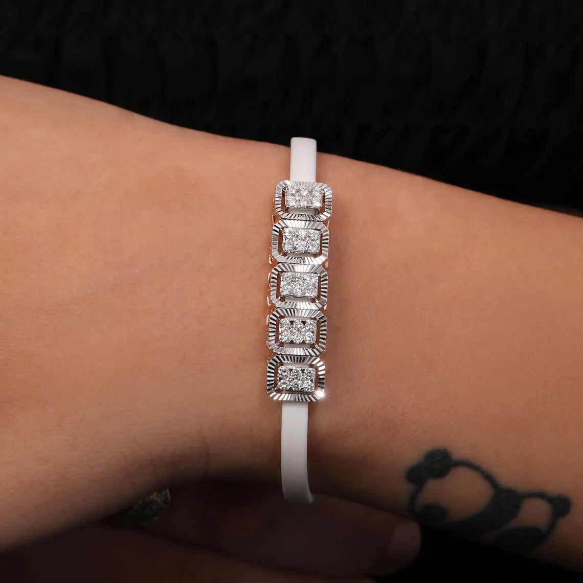 1.50 TCW Round Cut Lab Grown Diamond Tennis Bracelet For Women