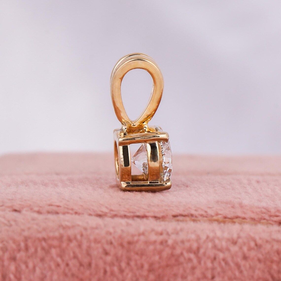 1.00 carat Lab Grown Diamond Solitaire Necklace Pendant