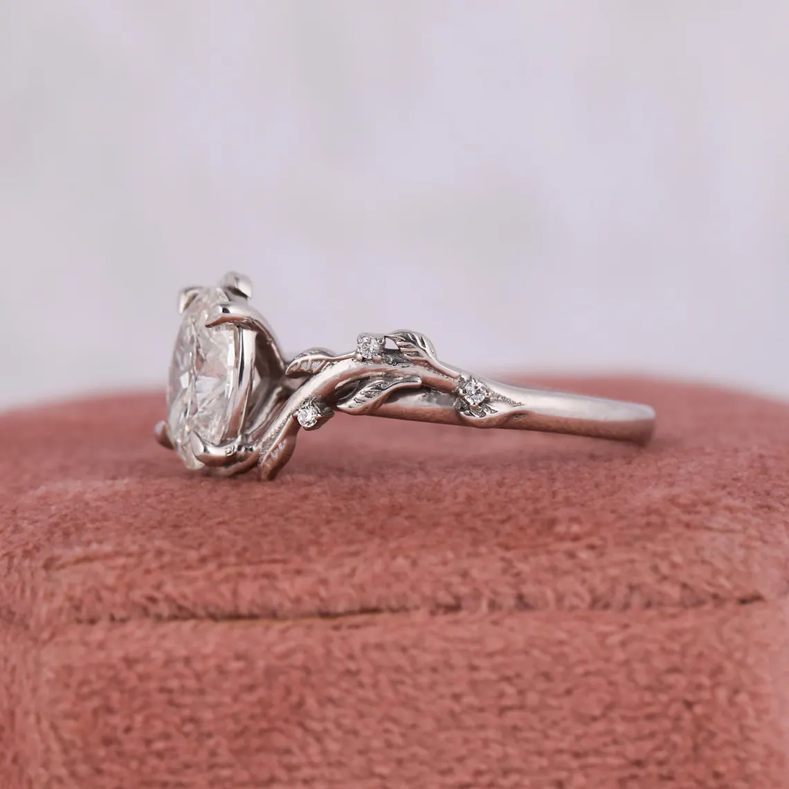 2.00 CT Vintage Oval Cut Lab Grown Diamond Engagement Ring