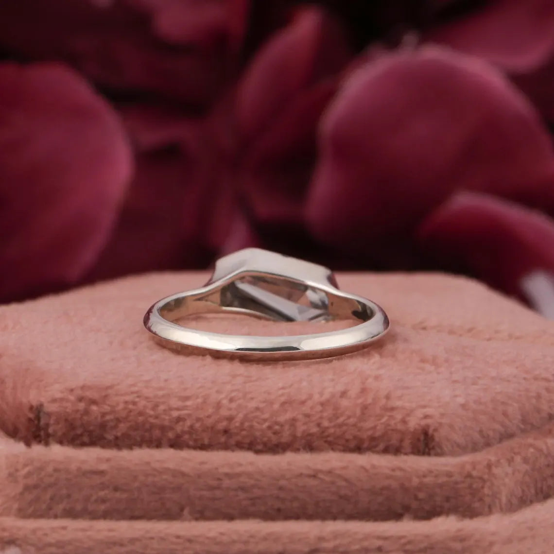 1.50 CT Coffin Cut Lab Grown Diamond Engagement Ring