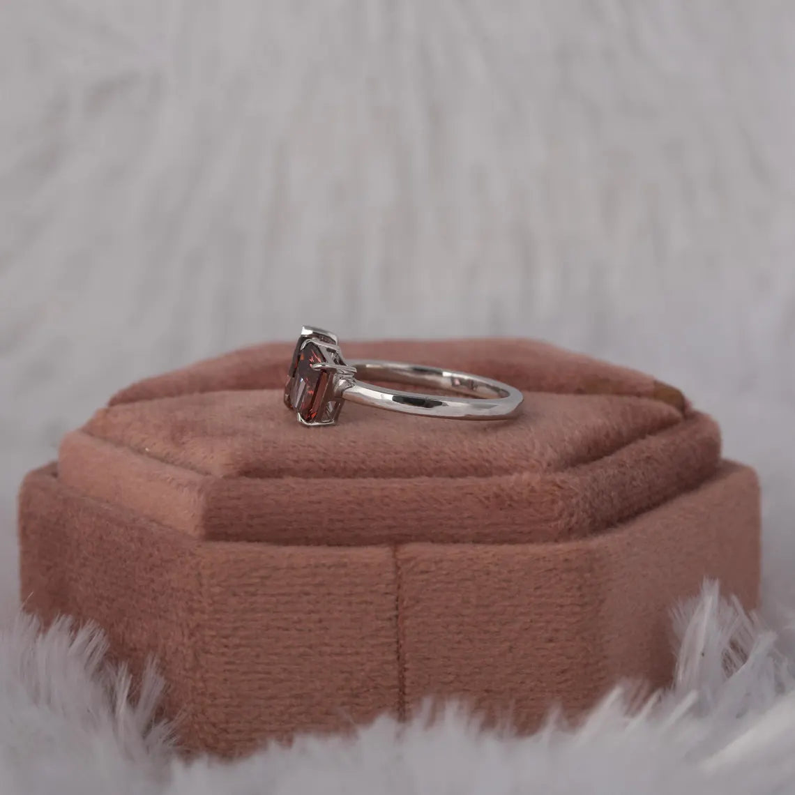 1.40 TCW Radiant & Pear Cut Lab Diamond Toi Et Moi Engagement Ring