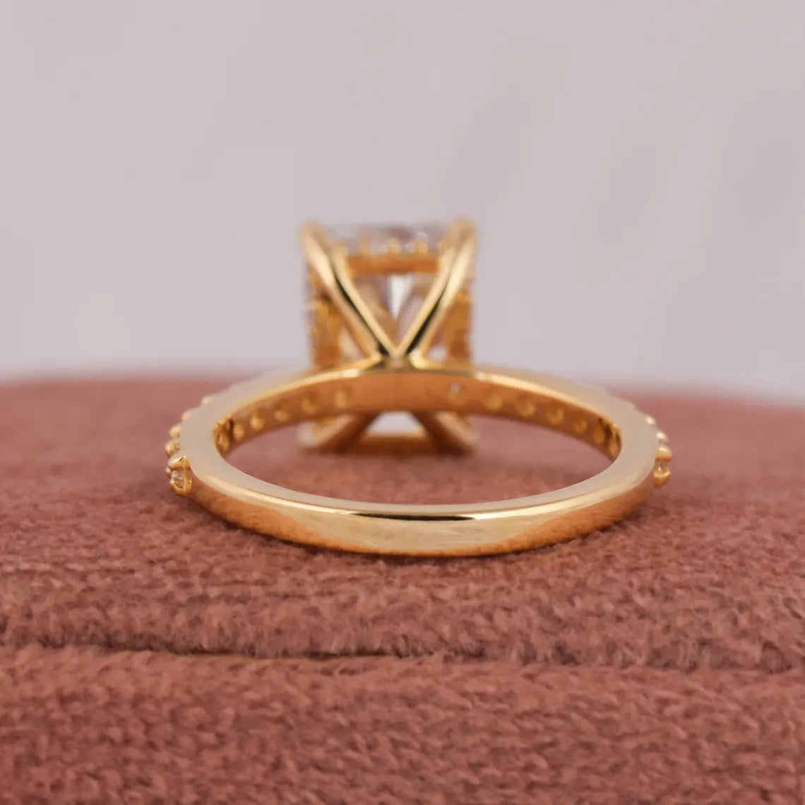 2.00 CT Radiant Cut Lab Grown Diamond Art Deco Engagement Ring