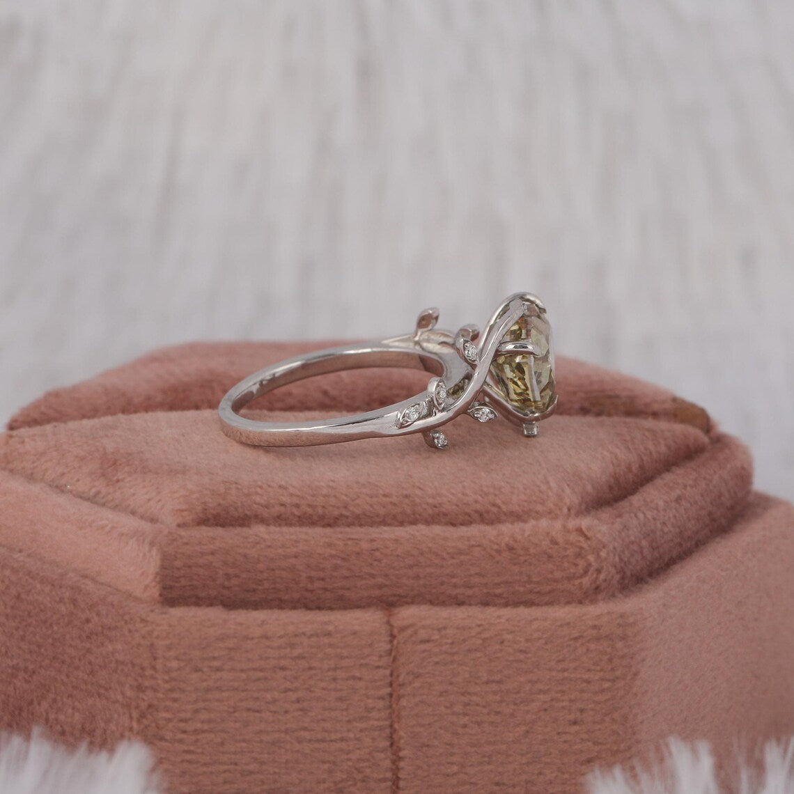 2.50 CT Vintage Heart Shaped Lab Diamond Engagement Ring