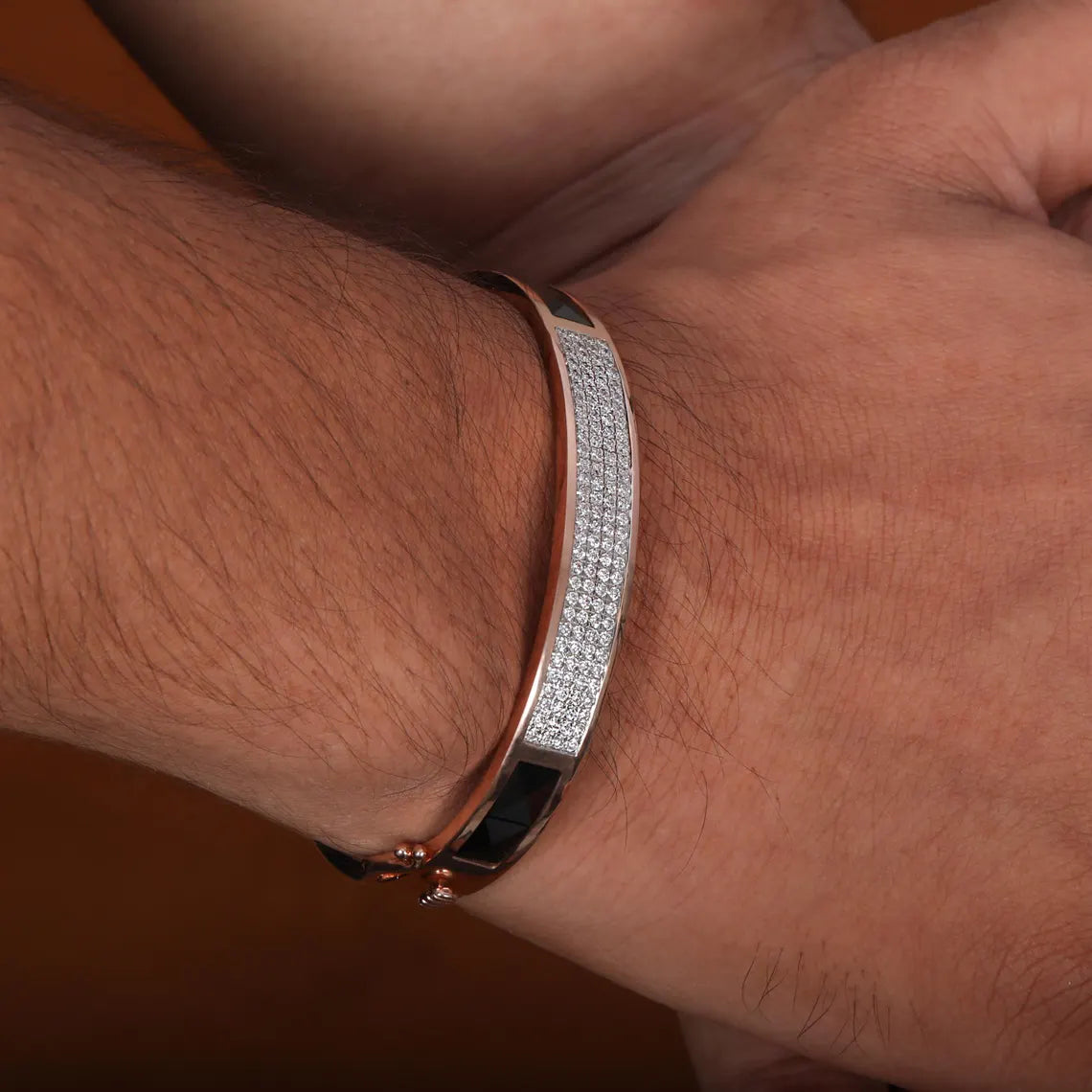 3.00 TCW Round Cut Lab Grown Diamond Bracelet for Men