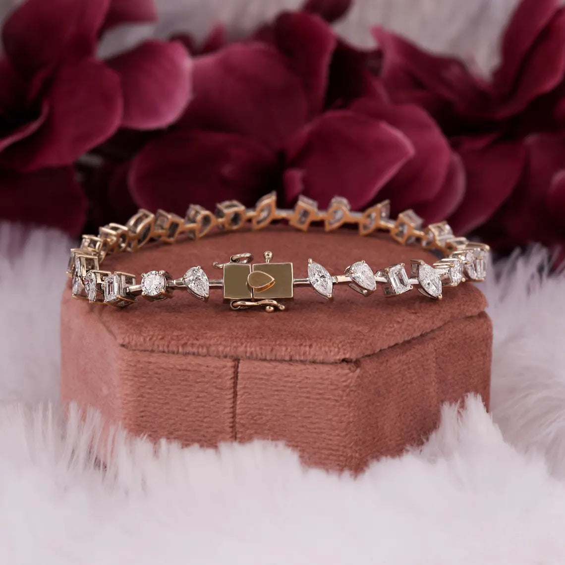 6.00 TCW Multi Cut Lab Grown Diamond Tennis Bracelet