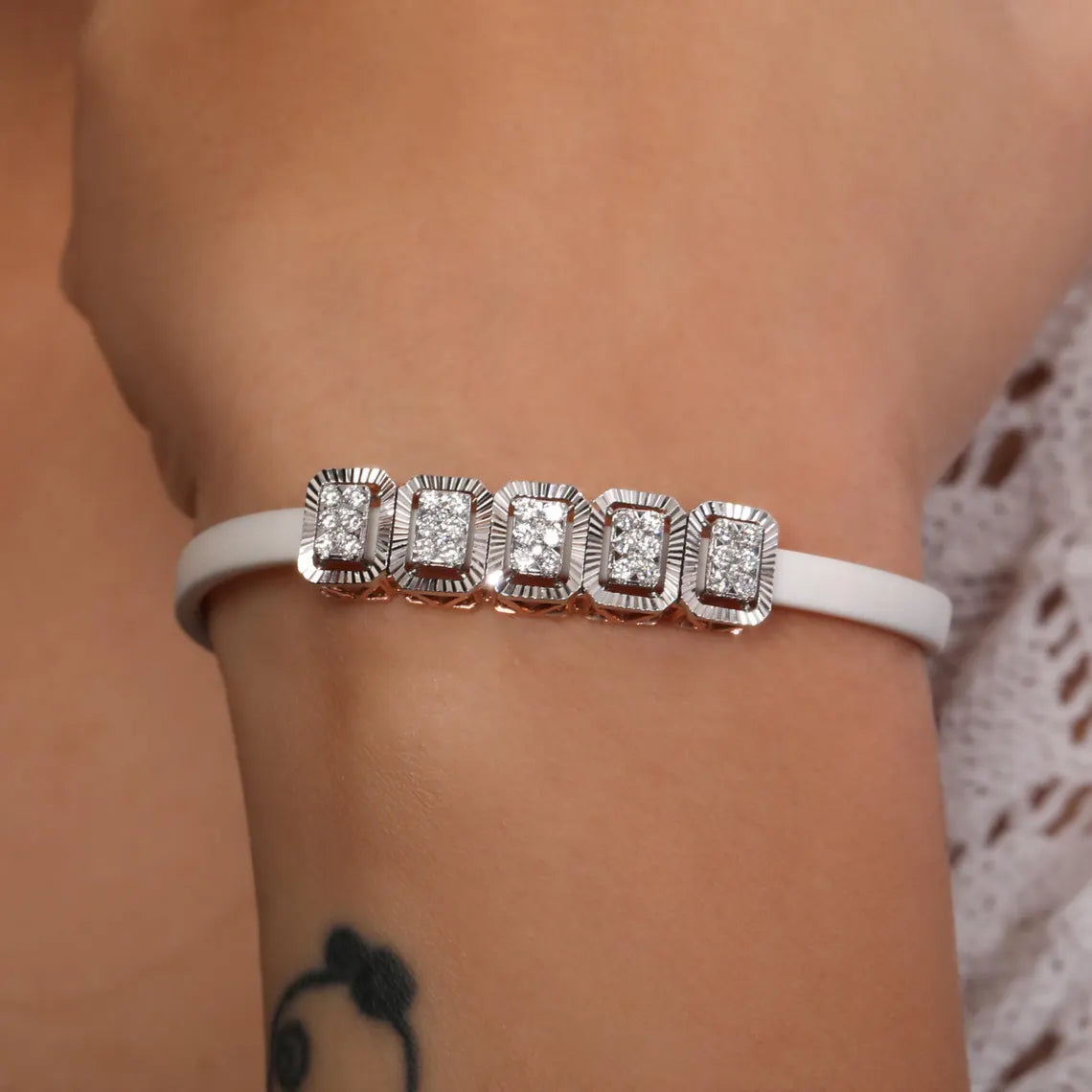 1.50 TCW Round Cut Lab Grown Diamond Tennis Bracelet For Women