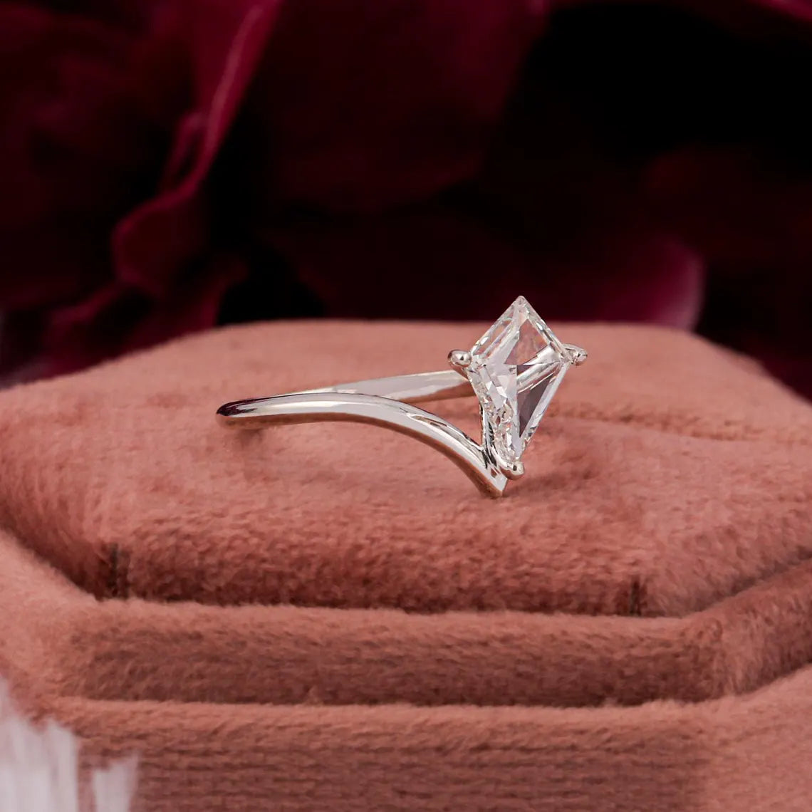 1.30 CT Kite Cut Lab Grown Diamond Solitaire Engagement Ring