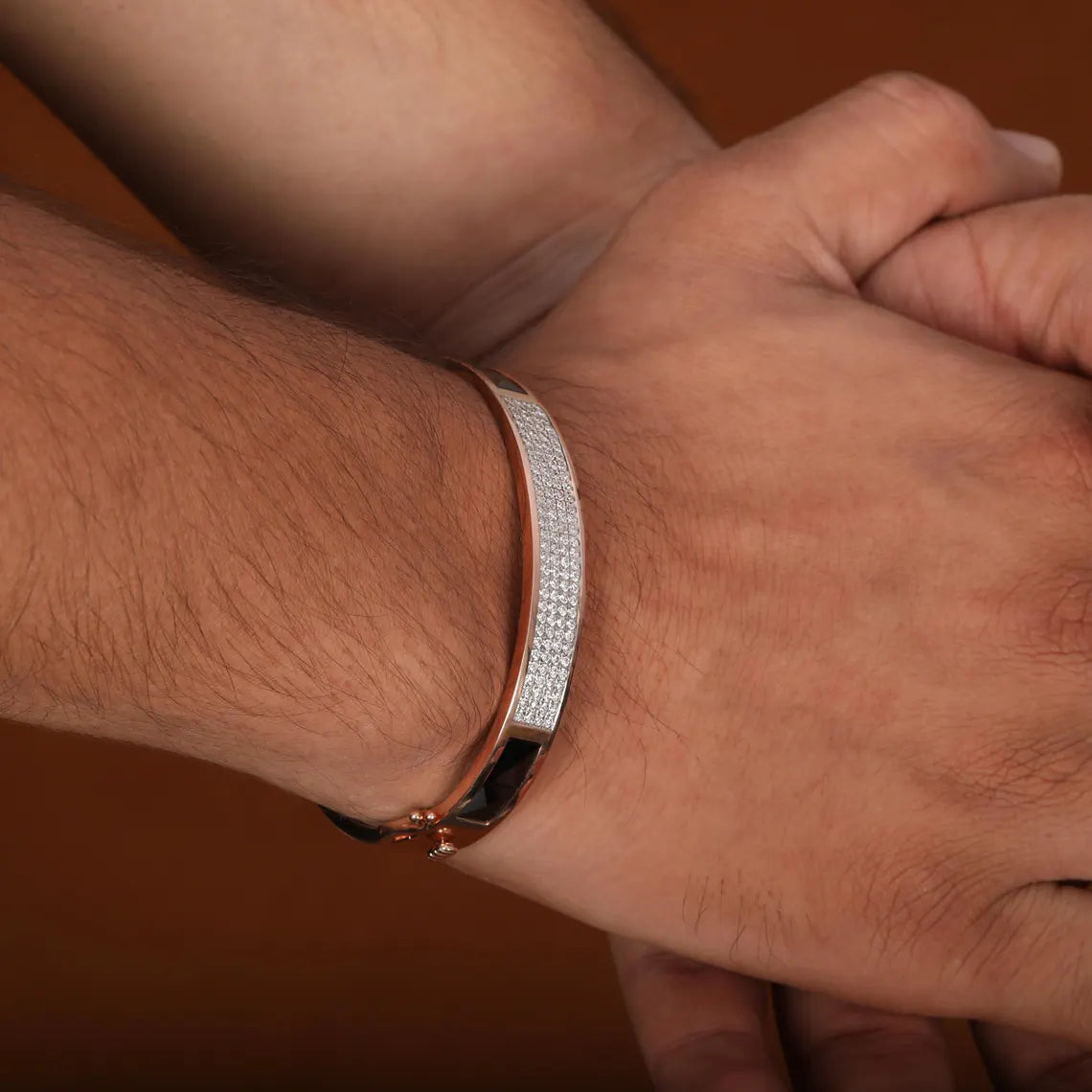 3.00 TCW Round Cut Lab Grown Diamond Bracelet for Men