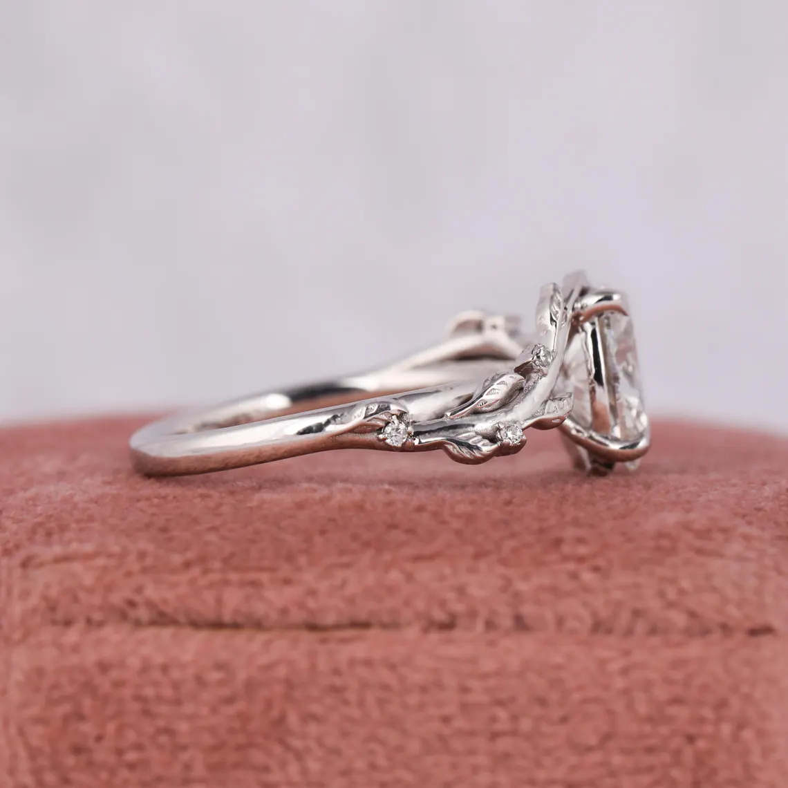 2.00 CT Vintage Oval Cut Lab Grown Diamond Engagement Ring