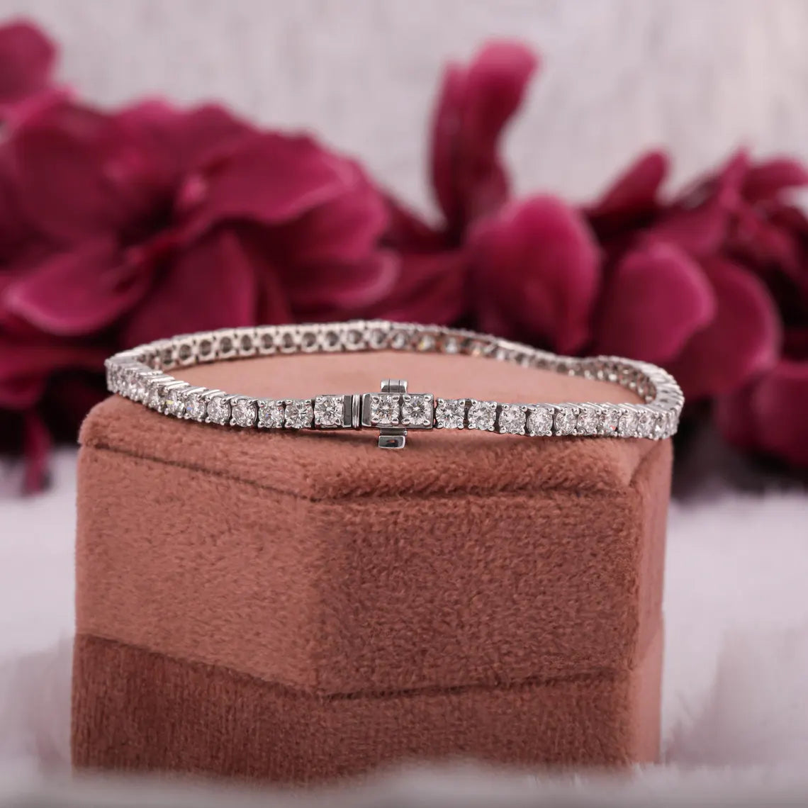 5.00 TCW Round Lab Grown Diamond Tennis Bracelet For Women