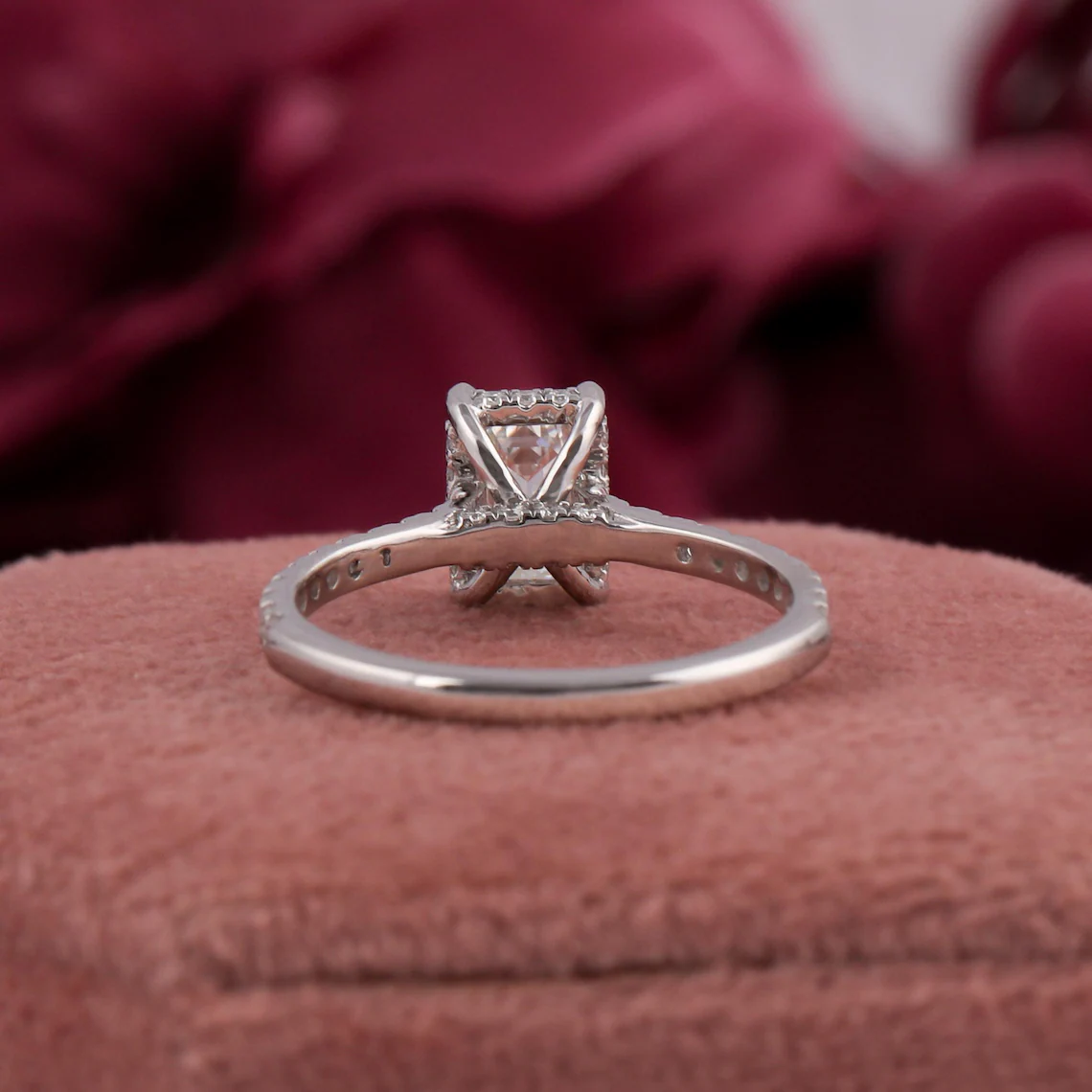1.50 CT Emerald Cut Lab Grown Diamond Engagement Ring
