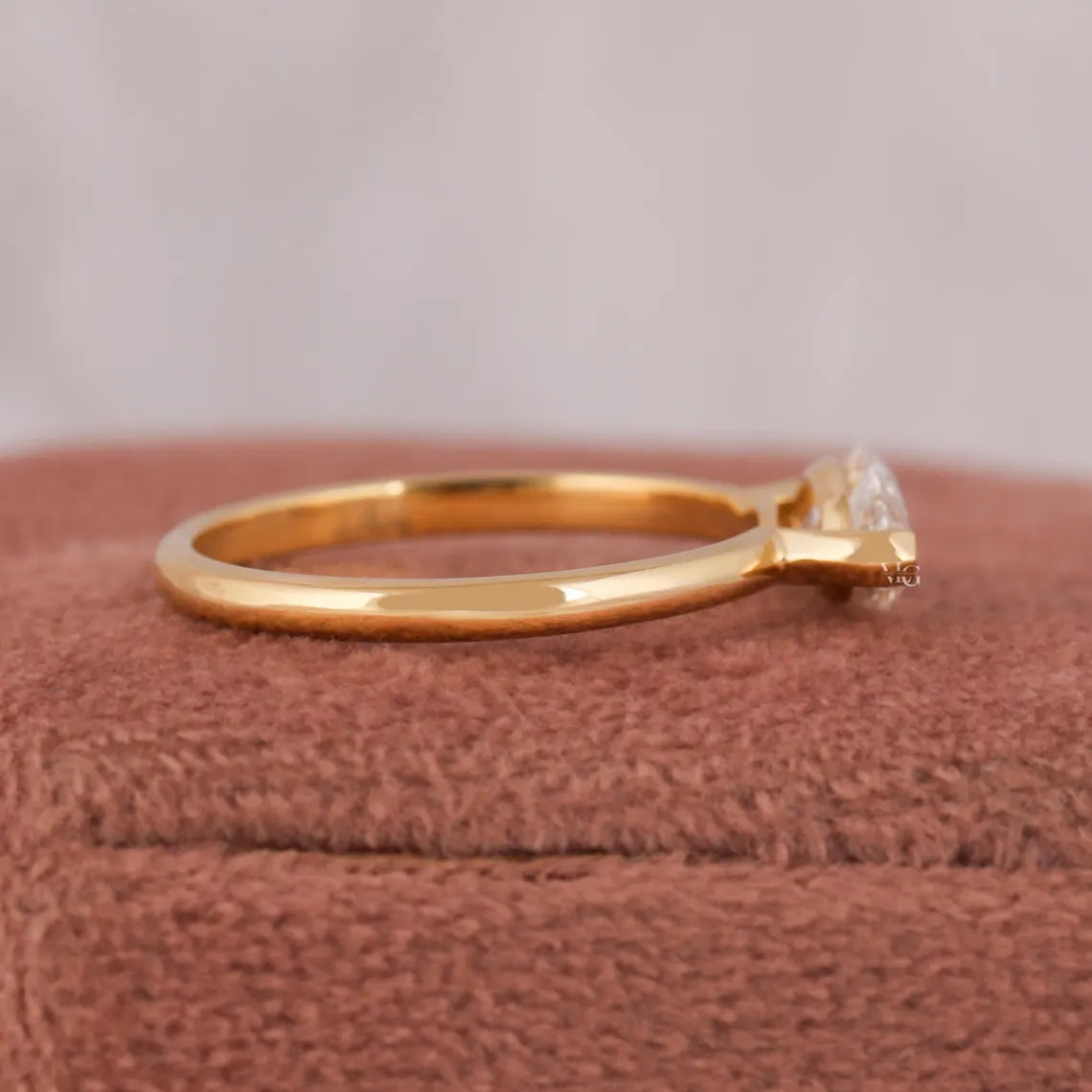 1.00 CT Marquise Cut East-West Lab Grown Diamond Engagement Ring