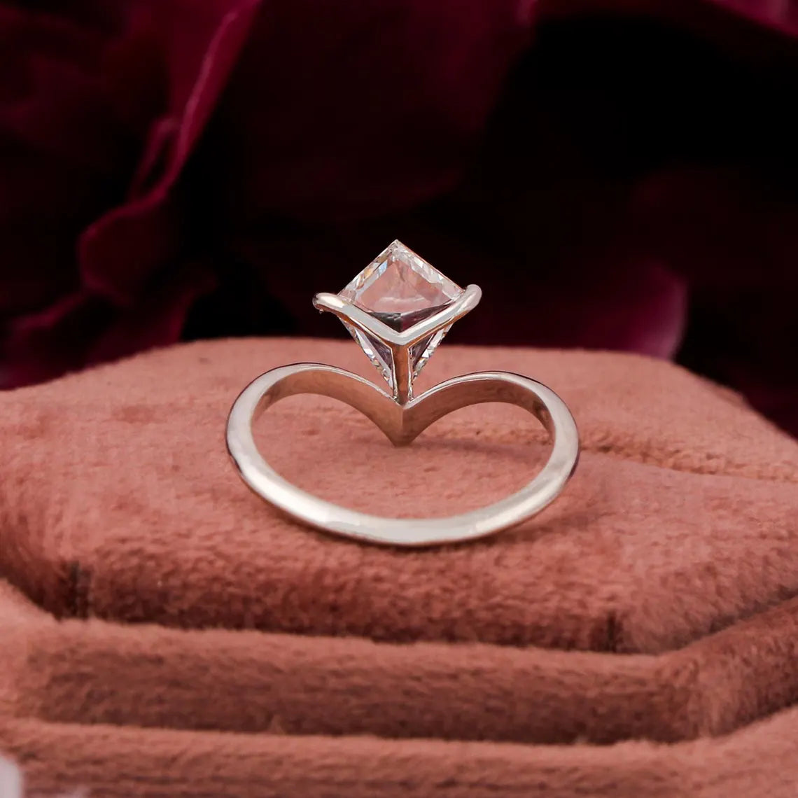 1.30 CT Kite Cut Lab Grown Diamond Solitaire Engagement Ring