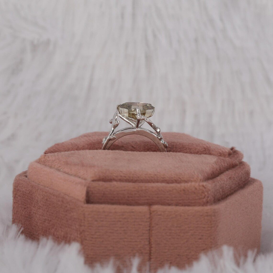 2.50 CT Vintage Heart Shaped Lab Diamond Engagement Ring