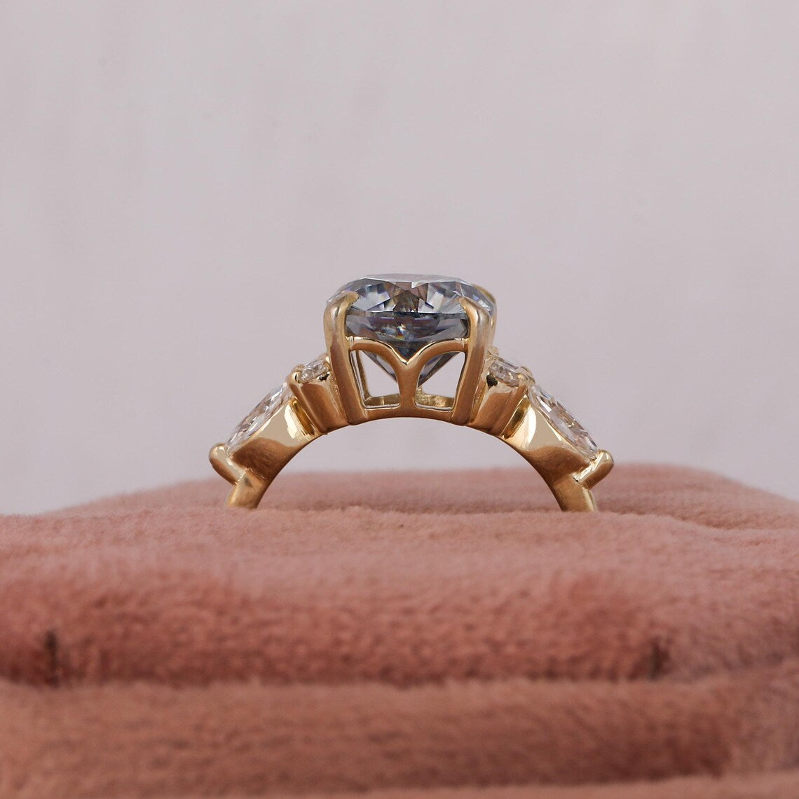 2.00 CT Cushion Cut Lab Grown Diamond Engagement Ring